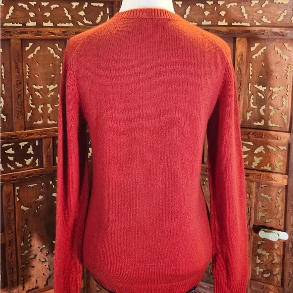 Coach 1941 Red Intarsia Sweater M 100% Cashmere Vintage Car Rare HTF NWOT NEW - Picture 6 of 16